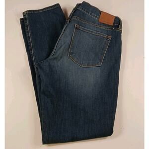 Lucky Brand Charlie Skinny Jeans Women's 32.5x29 Blue Denim Mid-Rise Cotton EUC